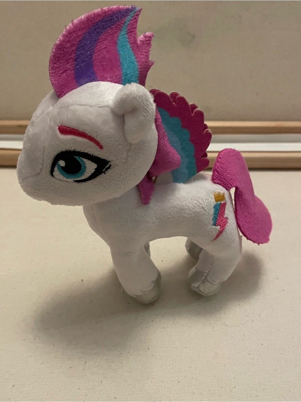My little pony White Plush Pony Toy with Pink & Teal Mane stuffed animal